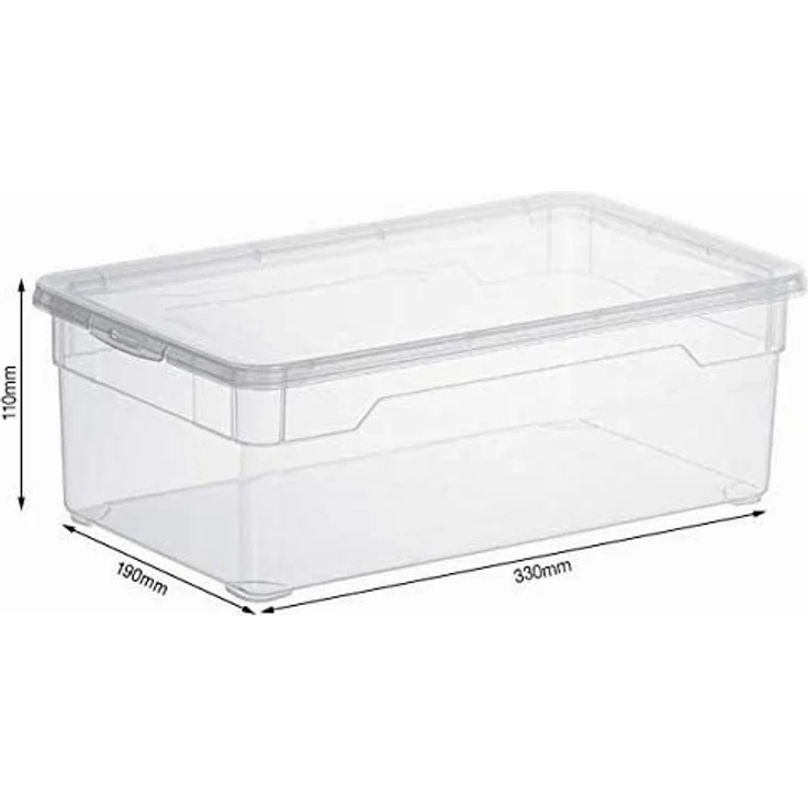 Rotho Aufbewahrungsbox Clearbox Lady Shoe, 5L, mit Deckel, Kunststoff, A5, 6 Stück, 19 x 33 x 11cm – Bild 6