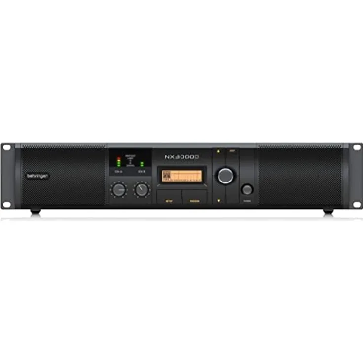 Behringer NX3000D Ultraleichter 3000-Watt-Class-D-Leistungsverstärker mit DSP-Steuerung und SmartSense-Lautsprecherimpedanzkompensation
