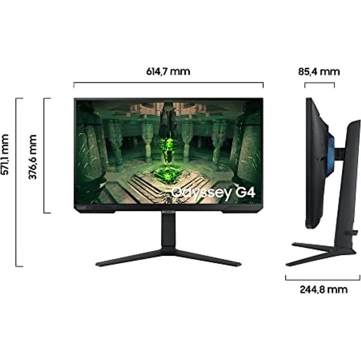 Samsung Odyssey G4B Gaming Monitor LS27BG400EU, 27 Zoll, Full HD, IPS-Panel, 240Hz, AMD FreeSync Premium, G-Sync, Schwarz – Bild 2