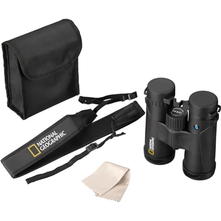 National Geographic Algonquin, Fernglas 10x42 mm, wasserdicht mit BaK-4-Glasprismen und zentraler Fokussierung, schwarz – Bild 8