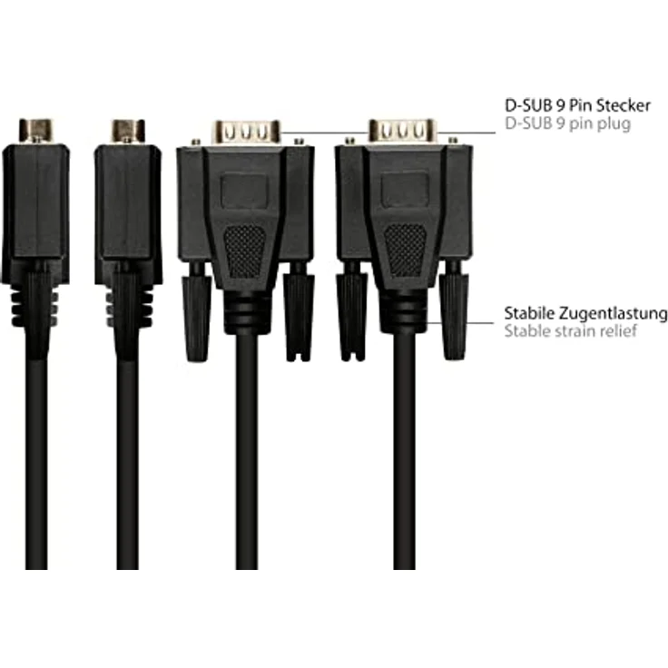 Good Connections Adapterkabel RJ45 Buchse an RS232 D-SUB 9-Pol Stecker, 1:1 Belegung, 10 cm, schwarz – Bild 3