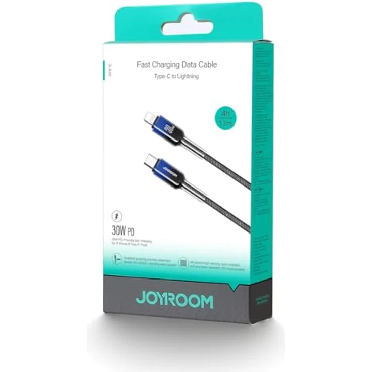 Joyroom S-A42, 30W USB-C auf Lightning Kabel, 1.2m, schwarz, mit Überspannungs- und Überhitzungsschutz – Bild 8