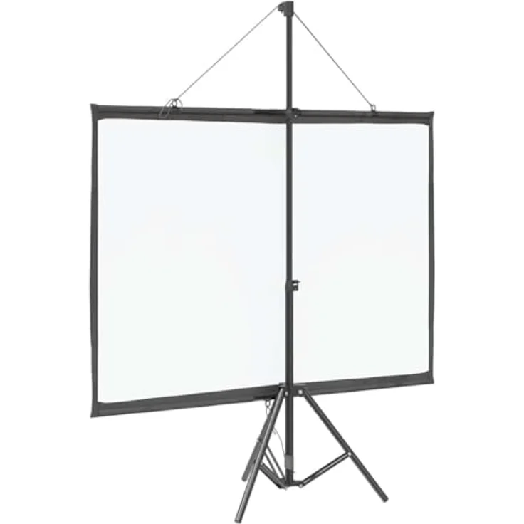 vidaXL Beamer Leinwand mit Stativ, 72 Zoll 4:3, matte Projektionswand, tragbar, Weiß – Bild 5