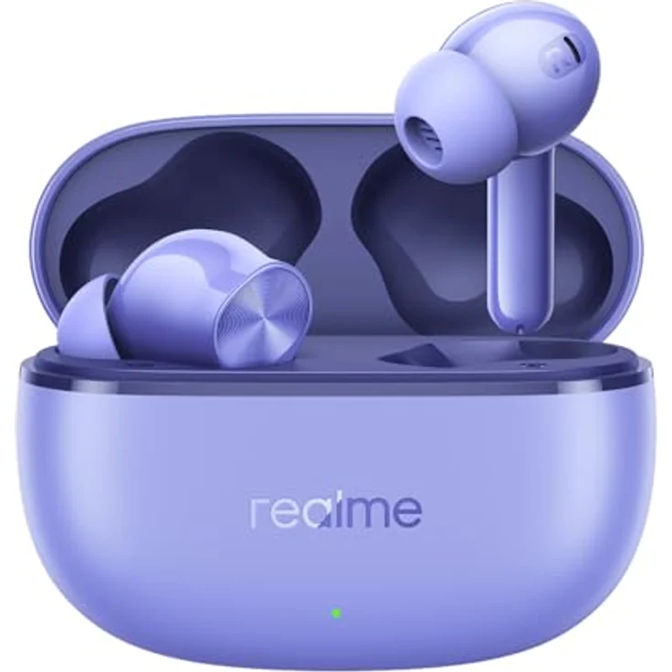 realme Buds T200 Lite, echte kabellose In-Ear-Kopfhörer mit 12,4 mm Treiber, 48 Stunden Akkulaufzeit, IPX4, ENC, Bluetooth 5.4, Google Fast Pair (Sturmgrau) – Bild 1