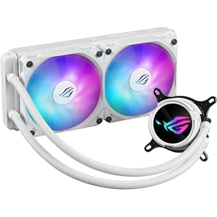 ASUS ROG STRIX LC III 240 ARGB White Edition All-in-One Flüssig-CPU-Wasserkühlung weiß (2x adressierbare ROG ARGB-Lüfter, Asetek-Pumpe 7. Generation V2, Intel LGA 1700, 1200, 115X, AMD AM5, AM4) – Bild 2