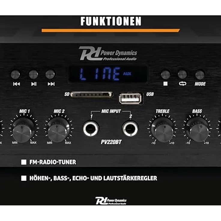Power Dynamics PV220BT Audio-Verstärker-System 100W – Bild 5