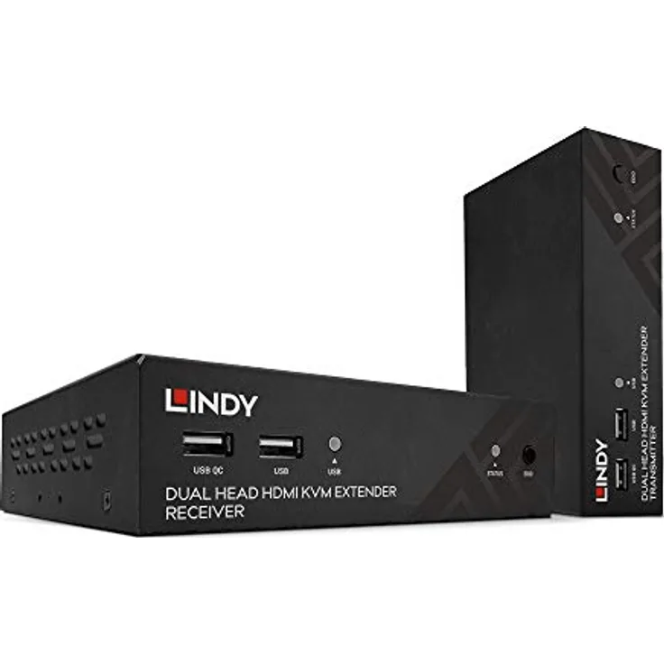 LINDY 39374 100m Cat.6 Dual Head HDMI, USB, IR & RS232 HDBaseT KVM Extender