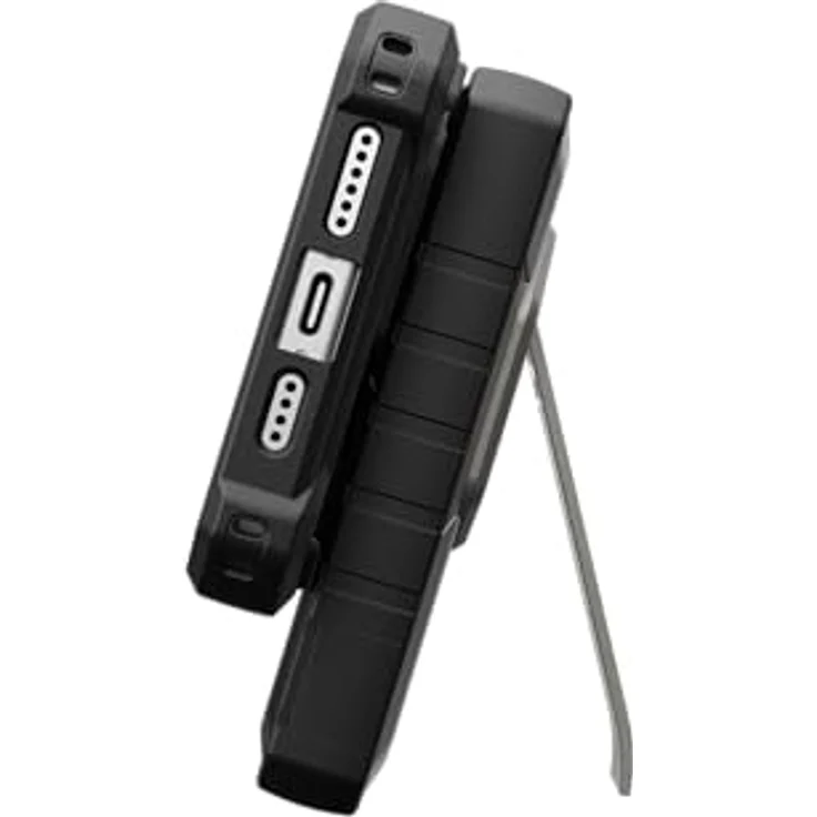 URBAN ARMOR GEAR Rugged Powerbank magnetisch (10.000 mAh, Integrierter Ständer, IPX6 wasserdicht) Schwarz / Titan – Bild 5