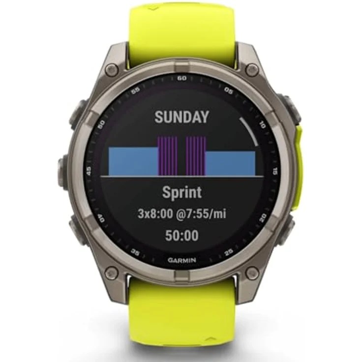 Garmin Fenix 8 Solar Sapphire Titan, 47 mm Smartwatch mit Solar-Laden, robustem Design, Multi-Sport-Funktionen und Gesundheits-Tracking – Bild 4