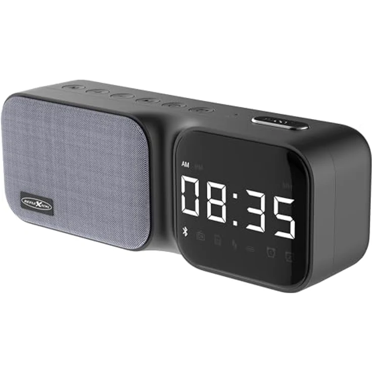 REFLEXION CLR24BT Uhrenradio mit Bluetooth, Radio, Micro-SD, AUX-IN, Uhrzeit/Datum, Wecker und Schlummer-Funktion, Schwarz – Bild 3