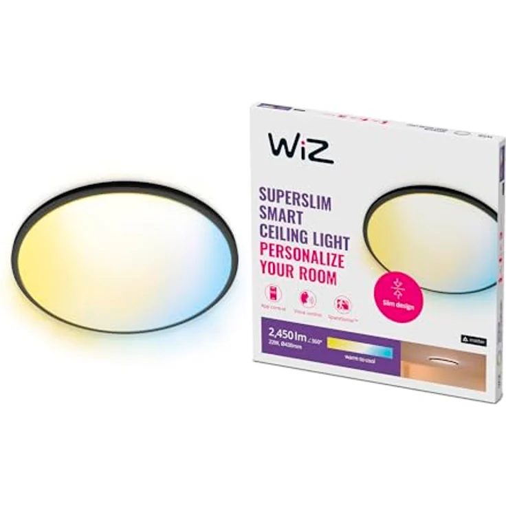 WiZ SuperSlim Deckenleuchte Tunable bk White 2450lm – Bild 2