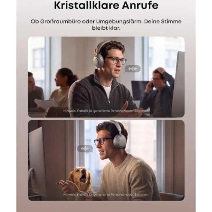 Anker Soundcore Space 2 Pro, Over-Ear Kopfhörer mit Crystal Clear Call, Adaptive ANC und 60 Stunden Akkulaufzeit – Bild 4