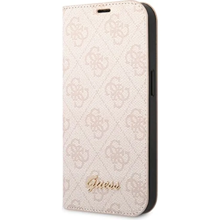 Guess GUBKP14XHG4SHP Hülle für iPhone 14 Pro Max 6,7" rosa/pink Book 4G mit Vintage Gold Logo, hardcase