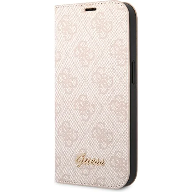 Guess GUBKP14XHG4SHP Hülle für iPhone 14 Pro Max 6,7" rosa/pink Book 4G mit Vintage Gold Logo, hardcase – Bild 1