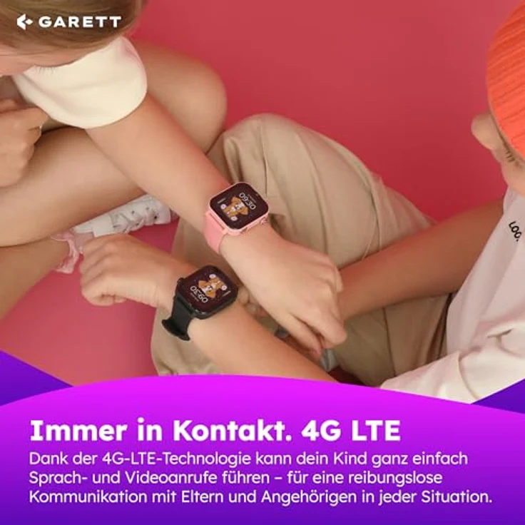 Garett Kinder Smartwatch Garett Kids Rel 4G, rosa, mit 4G Unterstützung und kinderfreundlichen Funktionen – Bild 8