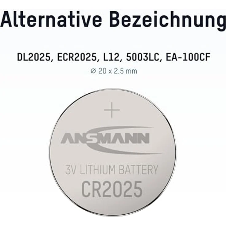 Varta Batterien CR 2025 Lithium Knopfzelle – Bild 2