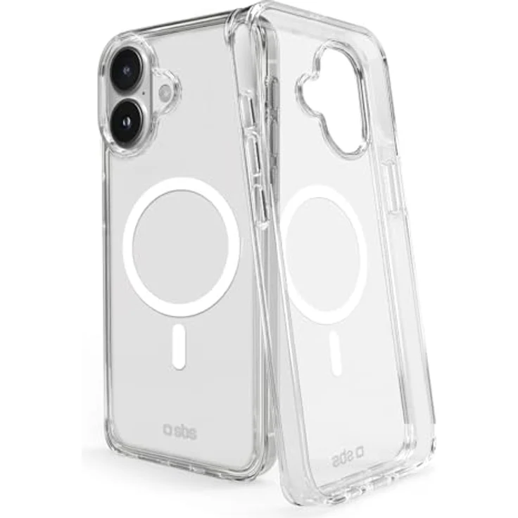SBS Light Mag Case MagSafe Schutzhülle für iPhone 16 – stoßfest, kratzfest, transparent, schlankes Design, Schutz für Kamera, TPU-Material – Bild 1