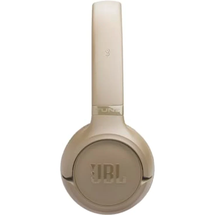 JBL Tune 530, Comfort-Fit Wired On-Ear Kopfhörer mit Mikrofon, reiner Bass-Sound, EQ-Voreinstellungen, faltbares Design, verwicklungsfreies Kabel, Beige – Bild 2