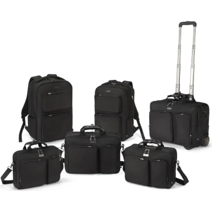 Dicota Sacoche Top Traveller SEVEN, Notebooktasche für Laptops bis 14 Zoll, 100% recyceltes PET, Schwarz – Bild 2