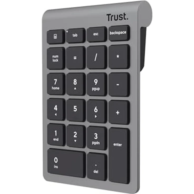 Trust XALAS Wireless Numpad, kabelloses Ziffernblatt mit 2x AAA-Batterien, kompakte Größe (13x8,8x2cm) – Bild 1