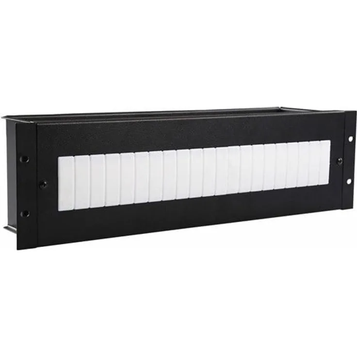 Lanview Rack DIN Rail Panel 3U, Schrankmontage, Schwarz, RAL 9005