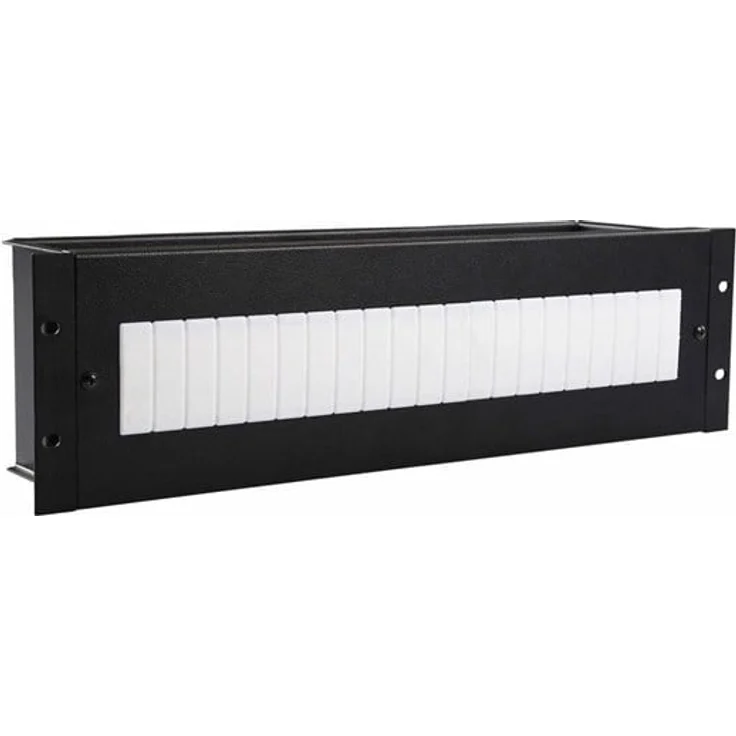 Lanview Rack DIN Rail Panel 3U, Schrankmontage, Schwarz, RAL 9005