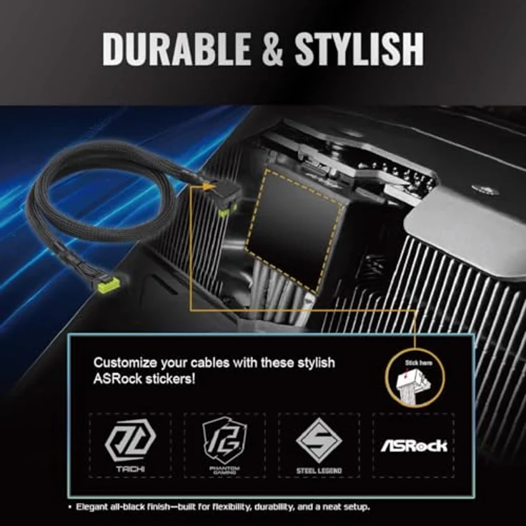 ASRock 12V-2x6 600W 90°-Kabel, 700mm für Netzteile – Bild 7