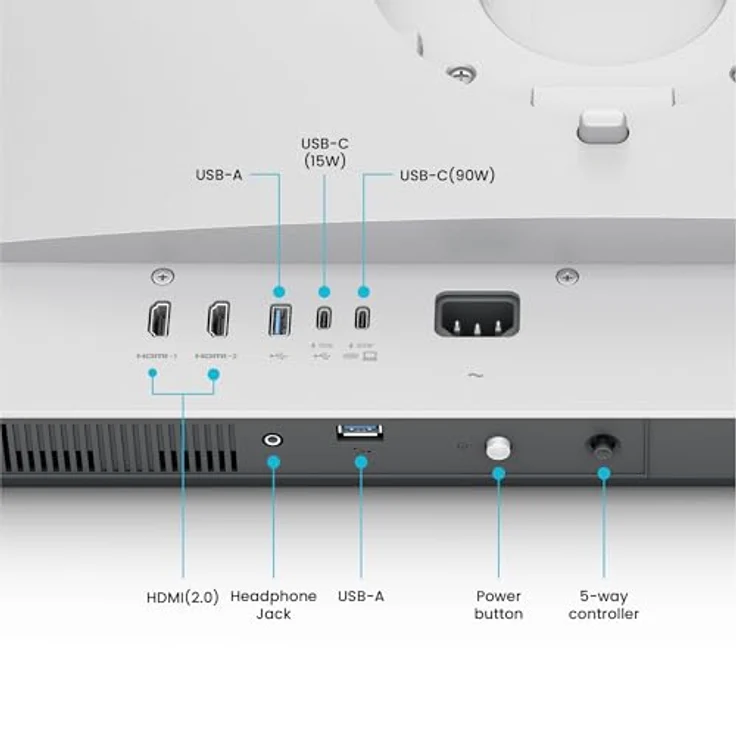 BenQ MA320U 32 Zoll 4K Monitor für MacBook Pro/Air, Dual USB-C, 90W-Stromversorgung, Mac Color Match, USB-Hub, Helligkeits- und Lautstärkeregelung auf Mac, Verstellbarer Fuß, P3-Farbraum – Bild 3