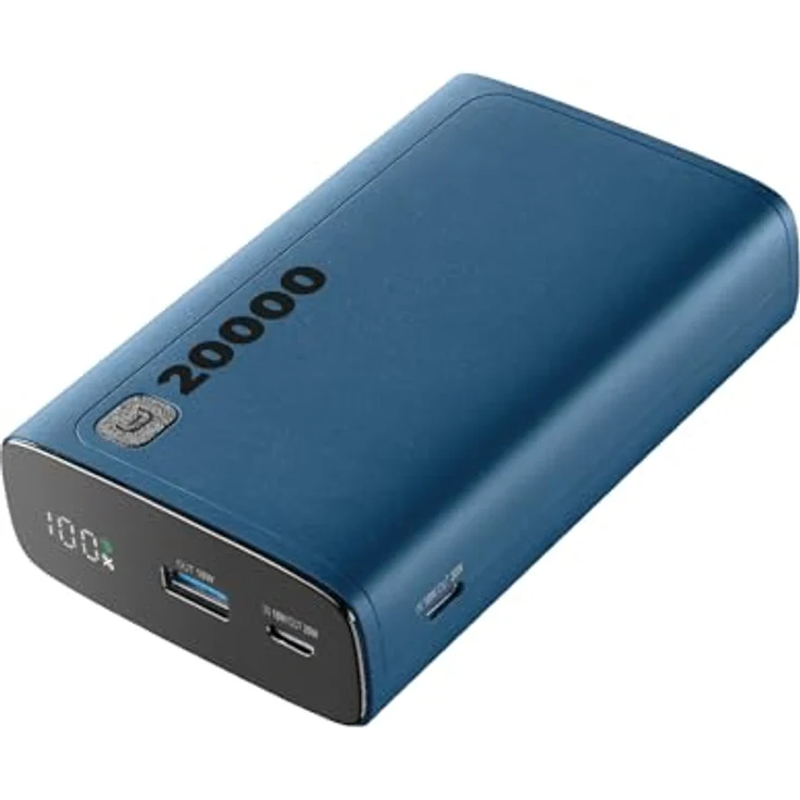 Cellularline Elite 20000 PD Portable Charger Powerbank Black, 20.000 mAh, 2 USB-C-Ports, LCD-Display – Bild 1