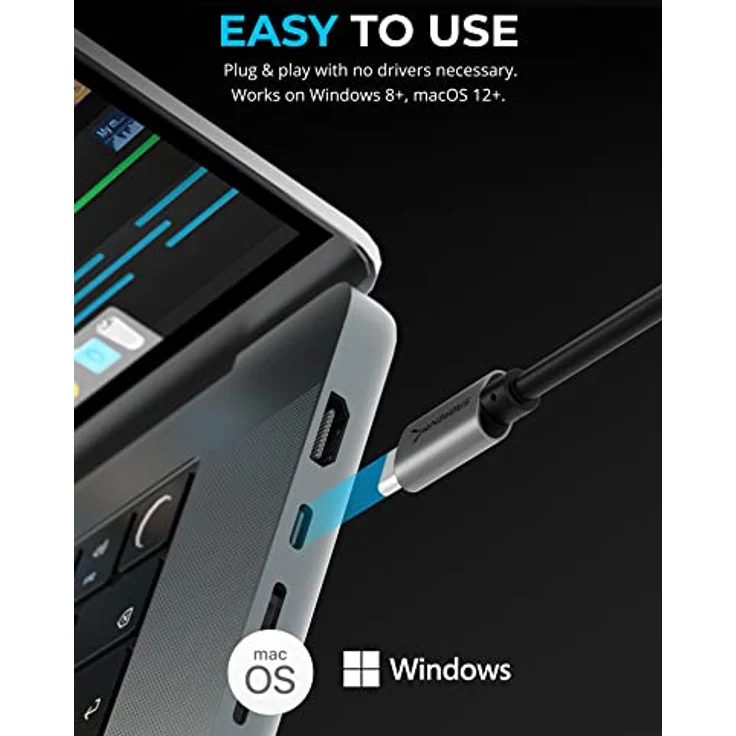 SABRENT SD, Micro SD USB C Kartenleser, USB 3.2 Speicherkartenleser, 312 MBps High Speed Externe Kartenlesegeräte, SD Karte USB Adapter, unterstützt MMC/TF/SDXC/SDHC/Micro SDHC/Micro SDXC (CR-CSDM) – Bild 5