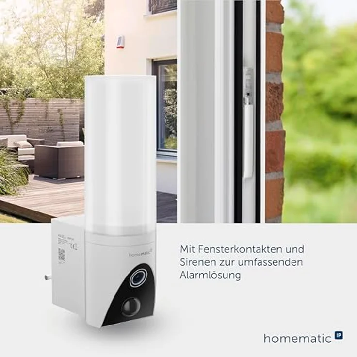Homematic IP Außenlichtkamera, Smart Home Überwachungskamera mit AI Bewegungs-/Geräuscherkennung, 4 MP, LED-Flutlicht, Nachtsicht, Zwei-Wege-Audio, 162947A0 – Bild 5