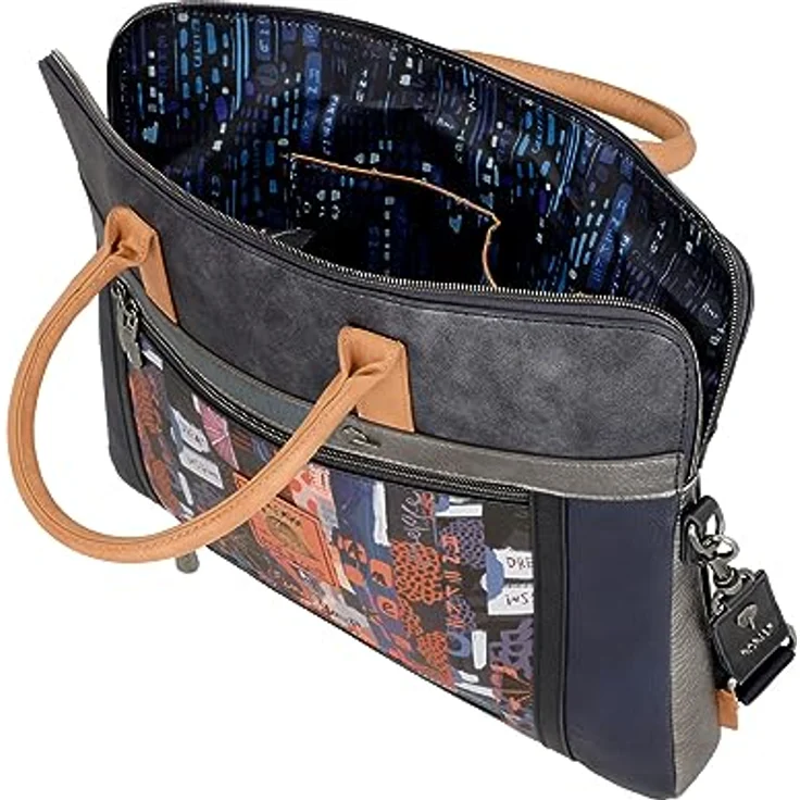 Anekke Businesstasche Contemporary, Laptop-Tasche mit gepolstertem Fach, Multicolor (dunkelblau/grau/blau) – Bild 8