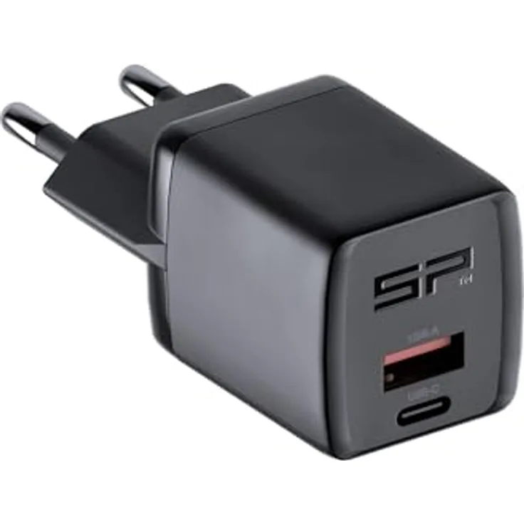 Sp Connect Wall Charger 30W, USB-Ladegerät mit 2 Anschlüssen (USB-C & USB-A), Schwarz, QC 3.0 & PD 3.0 Unterstützung