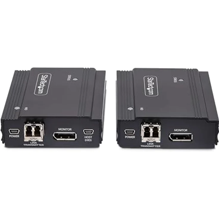 StarTech.com DisplayPort KVM Extender über Glasfaser, 4K60Hz, Konsolen-Extender 300m (Multimode), 4K KVM Verlängerung LWL, Schwarz – Bild 3