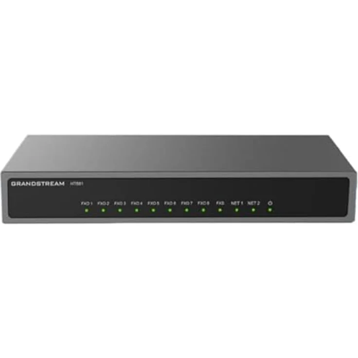 Grandstream HT881, 8 FXO, 1 FXS, 2 GigE PoE NAT Router - Hochleistungs-NAT-Router in Schwarz – Bild 2