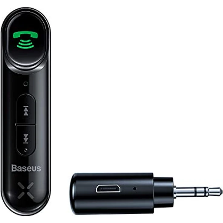 Baseus BSBA-02, Bluetooth AUX-Sender mit Bluetooth 5.0, 10m Reichweite und integriertem Mikrofon – schwarz – Bild 1