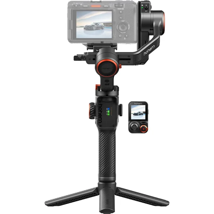Hohem iSteady MT3 Pro AI Camera Gimbal, 360° Schwenkbereich, Neigung 290°, abnehmbare Touchscreen-Fernbedienung, für Smartphone und Action-Kamera