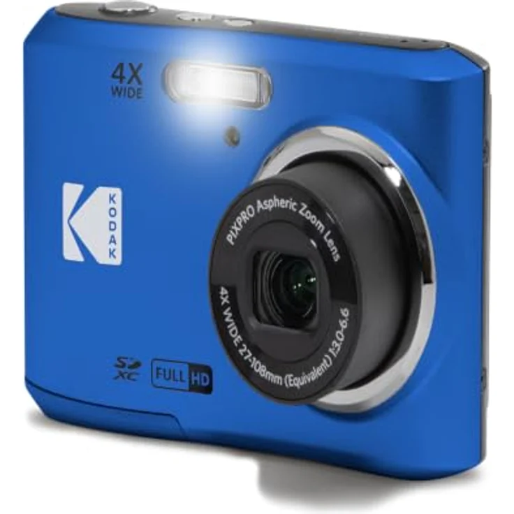 Kodak PIXPRO FZ45, 16 MP Kompaktkamera mit 4x Zoom und 1080p Full HD, Blau – Bild 1