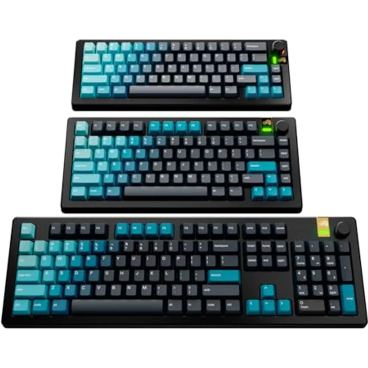 Glorious GPBT Gradient Keycaps, ANSI Layout (US), PBT, Dye-Sub - Celestial Ice, Keycap-Komplettset aus PBT-Kunststoff, abriebfeste Beschriftung – Bild 5