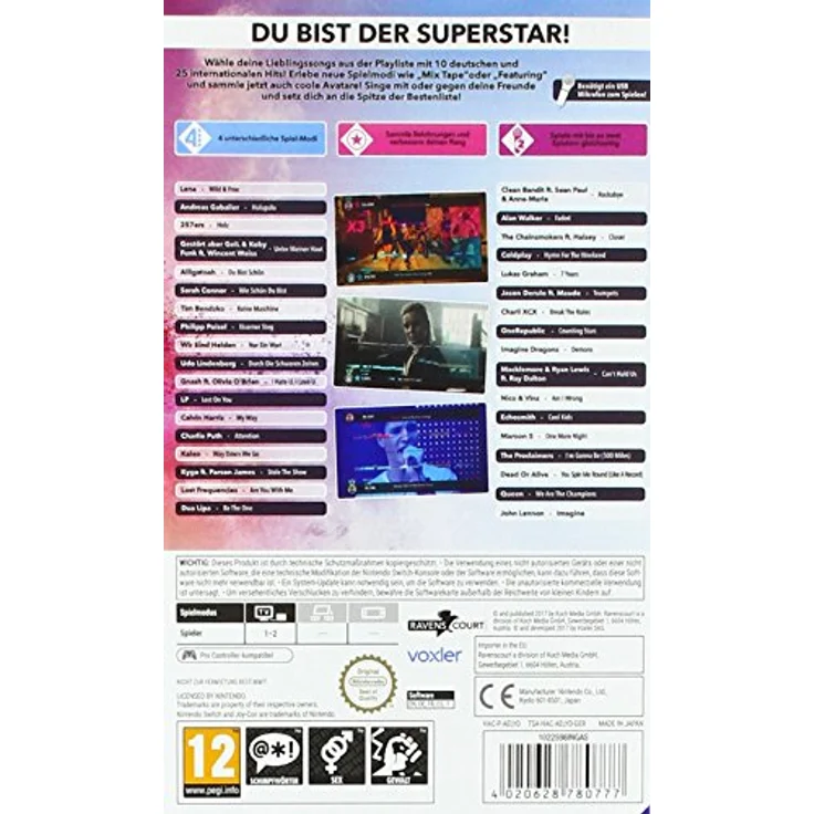 Let's Sing 2018 - Mit Deutschen Hits! (Switch) – Bild 2