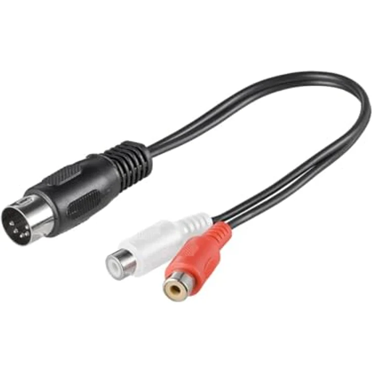 0.2m 2x Cinch Kupplungen auf 5-polig DIN Stecker – Bild 2