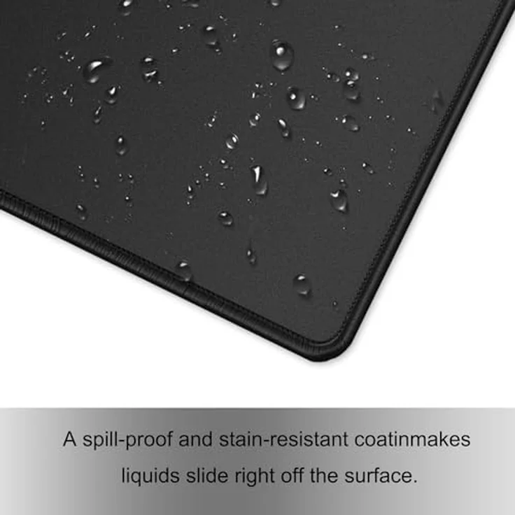 Rcege Großer Gaming-Mauspad 270x210mm mit genähten Kanten, rutschfester Unterlage und wasserresistentem Material für Schreibtischmatte – Bild 4