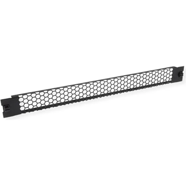 VALUE 19"-Belüftungsplatte Snap-in, 1 HE, RAL 9005 Tiefschwarz