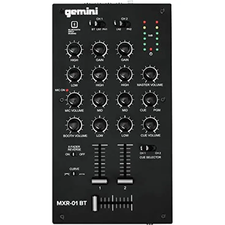 Gemini COMPACT 2-Kanal Mixer mit Bluetooth MXR-01BT