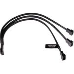 Alphacool 18680 Y-Splitter 4-Pin auf 3x 4-Pin PWM 30cm Kabel Modding gesleevt schwarz