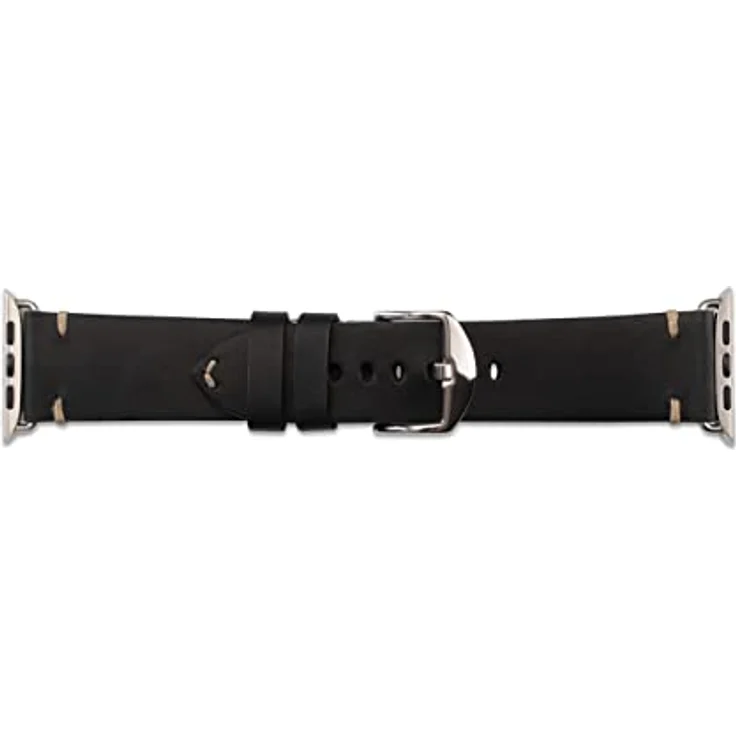 JT Berlin Watchband Alex II Vintage Armband, Edelstahl Armband für Apple Watch 42 mm, 44 mm, 45 mm, 46 mm in Schwarz, geeignet für Watch Series 1 und 2 – Bild 4