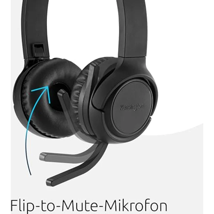 Kensington H1050 EQ Wireless Bluetooth 5.4 Headset, Noise Cancelling Mikrofon, Multipoint Verbindung, 40 Stunden Akkulaufzeit, kompatibel mit Windows, Mac, PC, Microsoft Teams, Zoom – Bild 3