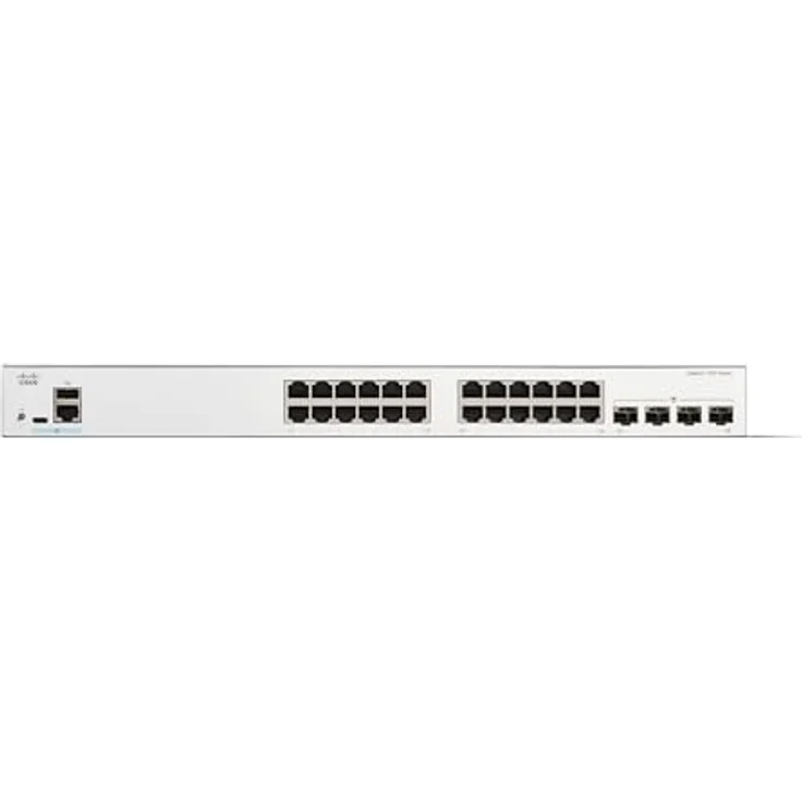 Cisco Catalyst 1300-24T-4G-Managed-Switch, 24-Port-GE, 4 x 1-GE-SFP, eingeschränkter Lebenszeitschutz (C1300-24T-4G) – Bild 2