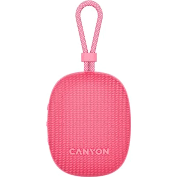 CANYON OnMove 12 Tragbarer kabelloser Lautsprecher, 5 W, IPX7 wasserdicht, Bluetooth 5.3, TWS-Stereo-Kopplung, 12 Stunden Spielzeit, USB-C-Schnellladung, 1200 mAh Akku, Rosa – Bild 1