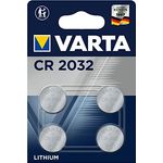 Varta Elektronische Lithium-Batterie CR2032, 4er Pack, zuverlässige Energiequelle für kleine elektronische Geräte